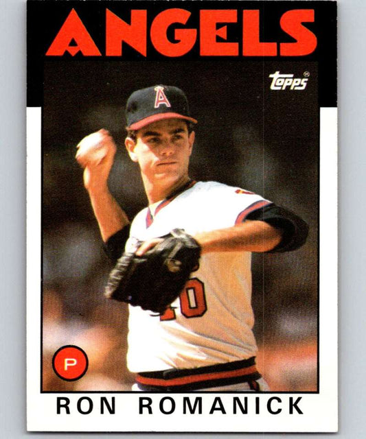 1986 Topps #733 Ron Romanick Angels MLB Baseball Image 1