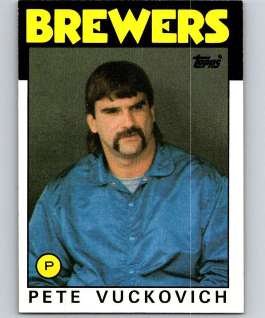 1986 Topps #737 Pete Vuckovich Brewers MLB Baseball Image 1