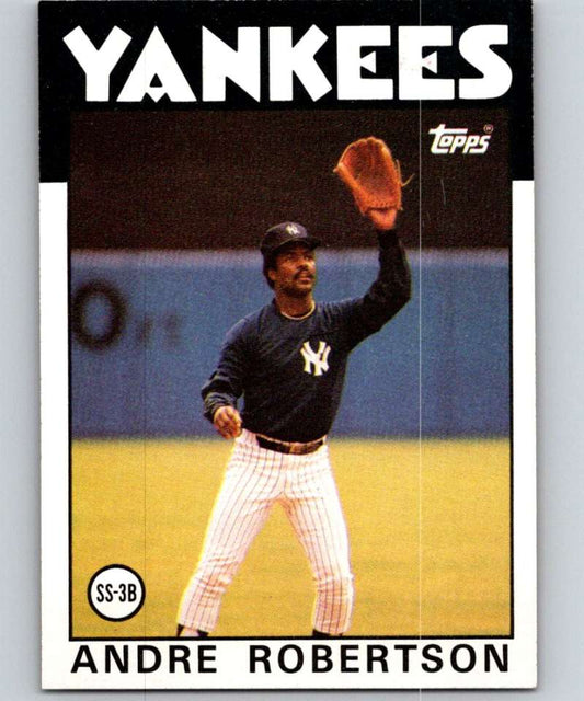 1986 Topps #738 Andre Robertson Yankees MLB Baseball Image 1