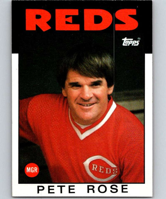 1986 Topps #741 Pete Rose Reds MG MLB Baseball Image 1