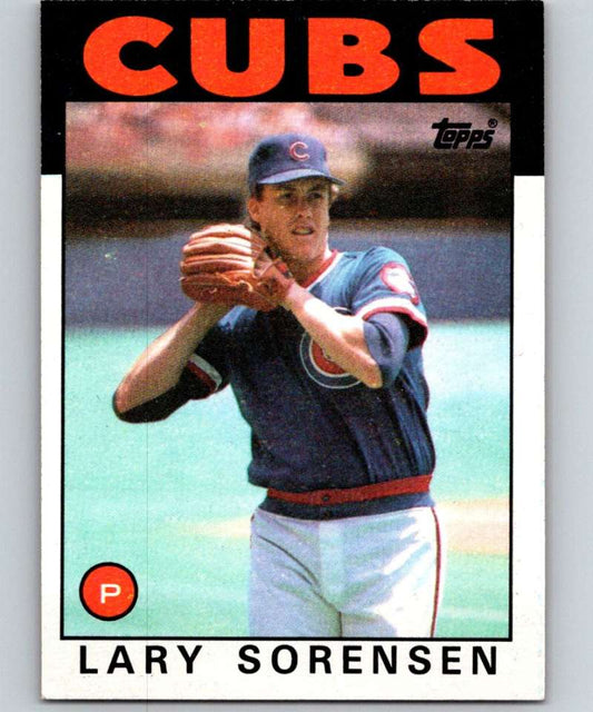 1986 Topps #744 Lary Sorensen Cubs MLB Baseball Image 1