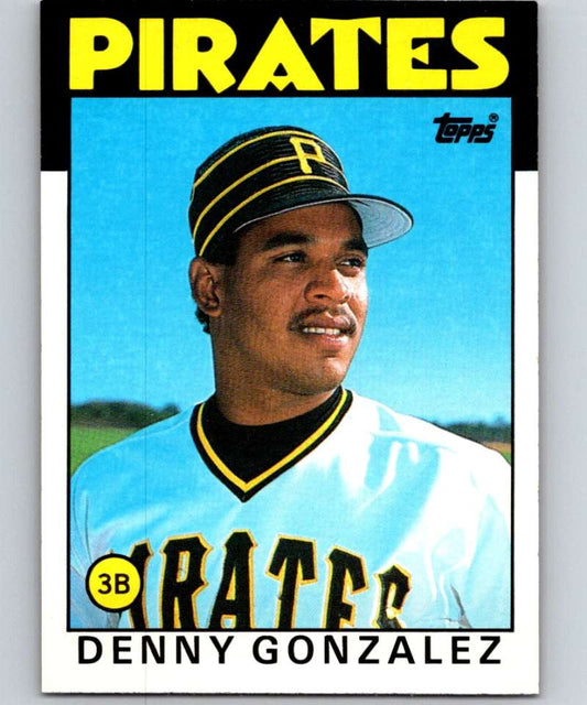 1986 Topps #746 Denny Gonzalez Pirates MLB Baseball Image 1