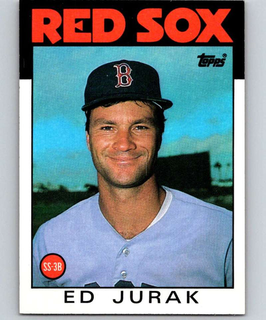 1986 Topps #749 Ed Jurak Red Sox MLB Baseball Image 1