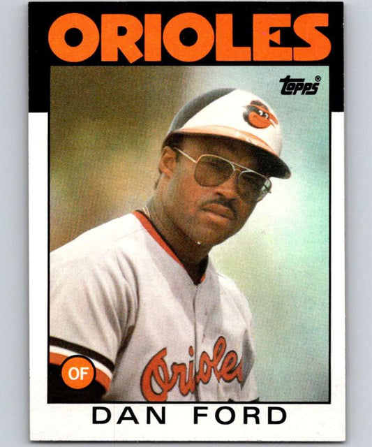 1986 Topps #753 Dan Ford Orioles MLB Baseball Image 1