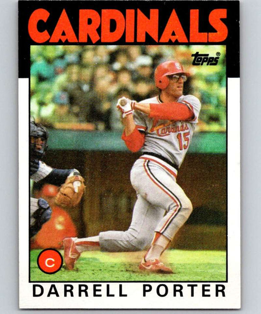1986 Topps #757 Darrell Porter Cardinals MLB Baseball Image 1