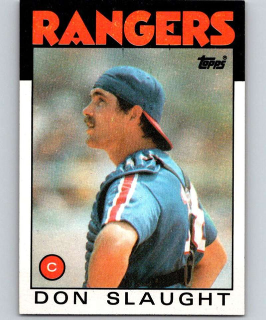 1986 Topps #761 Don Slaught Rangers MLB Baseball Image 1