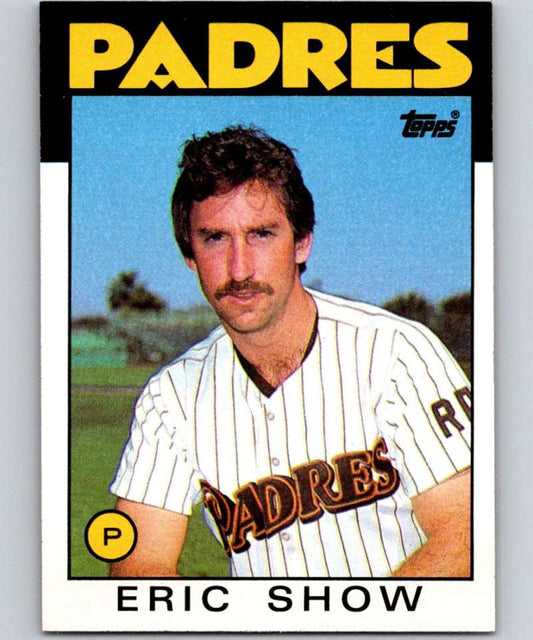 1986 Topps #762 Eric Show Padres MLB Baseball Image 1