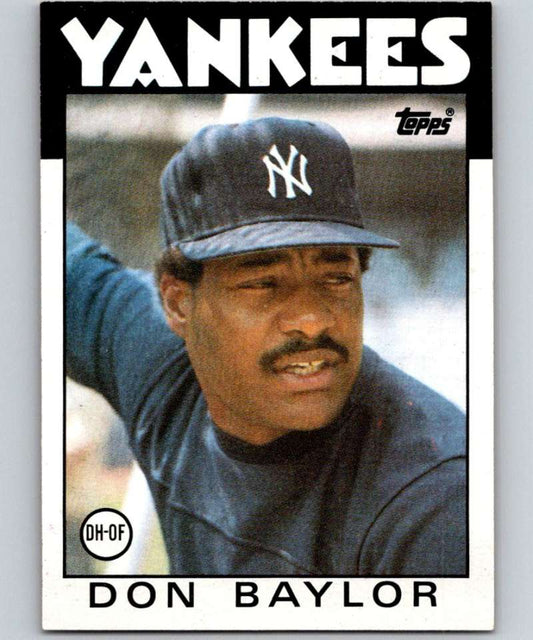 1986 Topps #765 Don Baylor Yankees MLB Baseball