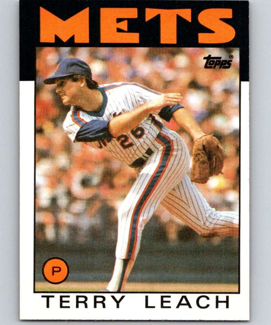1986 Topps #774 Terry Leach Mets MLB Baseball Image 1