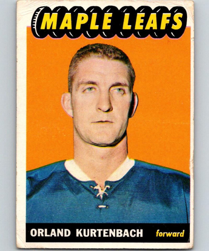 1965-66 Topps #20 Orland Kurtenbach Hockey Card NHL Vintage 03059