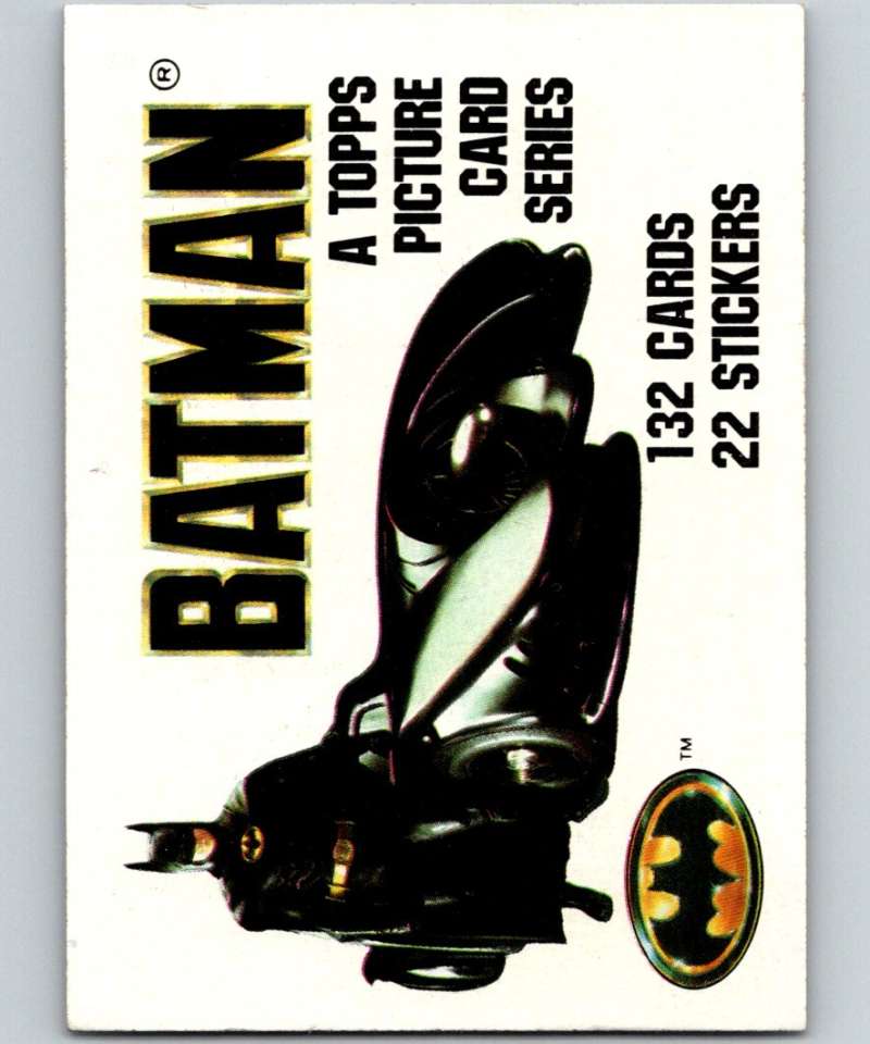 1989 Topps Batman #1 Cover Card Image 1