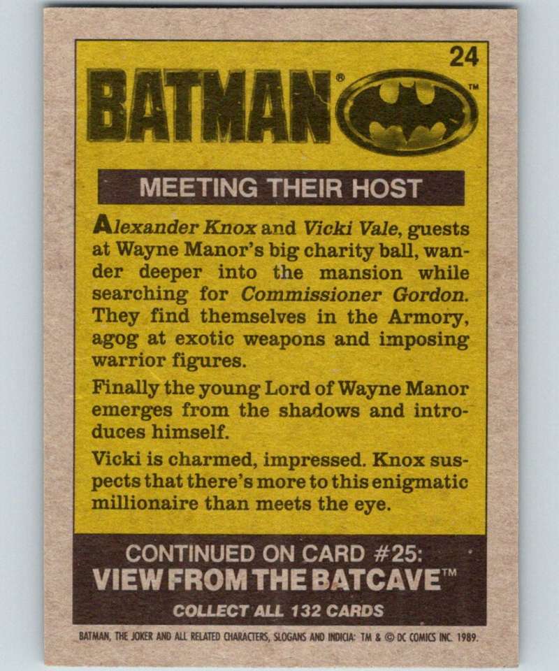 1989 Topps Batman #24 Meeting their host