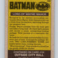 1989 Topps Batman #53 Lord of Wayne Manor Image 2