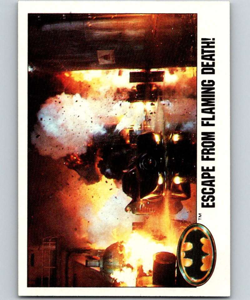 1989 Topps Batman #100 Escape from Flaming Death! Image 1