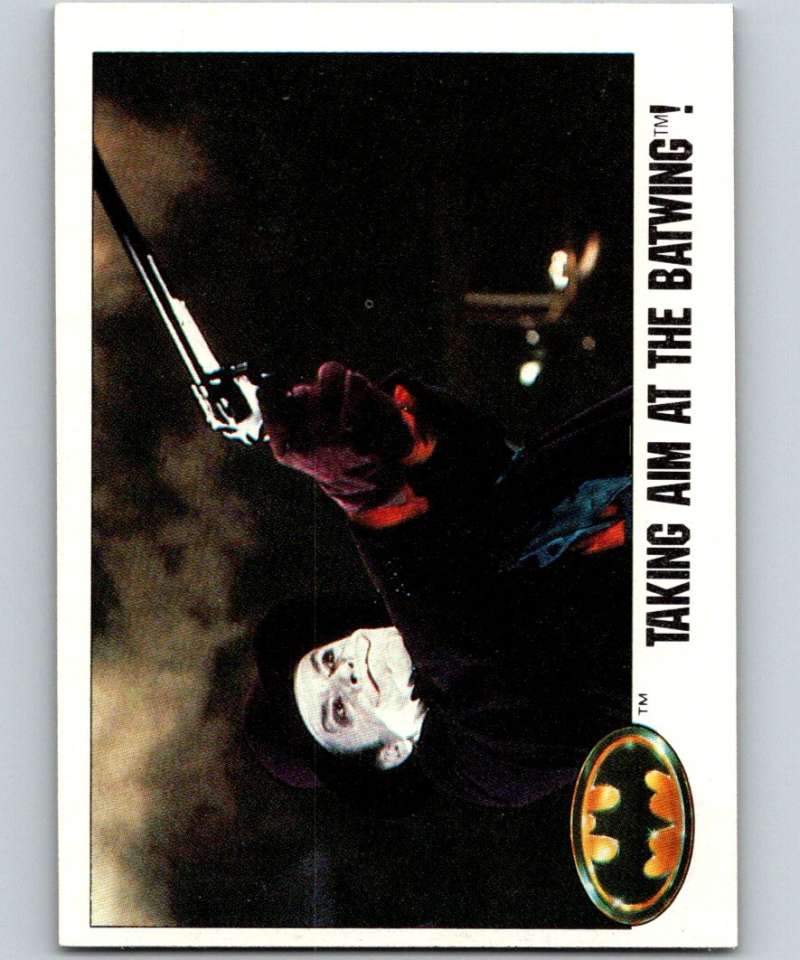 1989 Topps Batman #107 Taking Aim at the Batwing