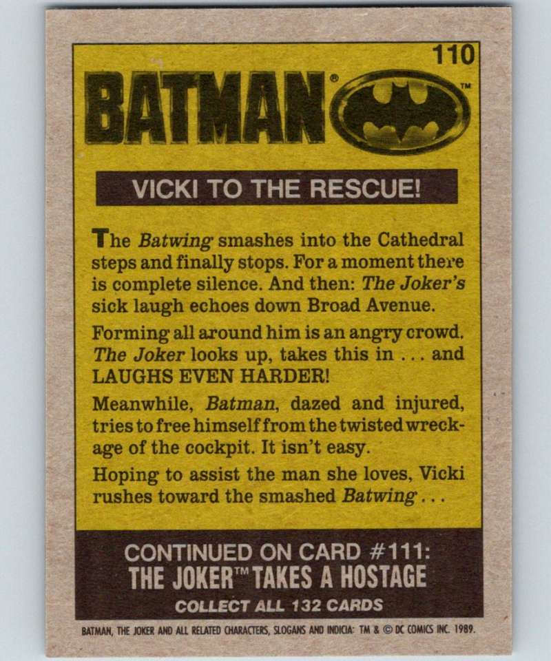 1989 Topps Batman #110 Vicki to the Rescue!