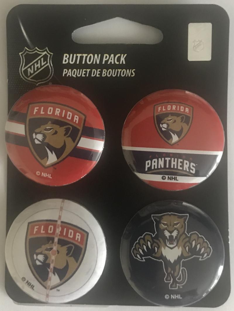 Florida Panthers Wincraft NHL Button 4 Pack 1.25" Round Licensed Image 1