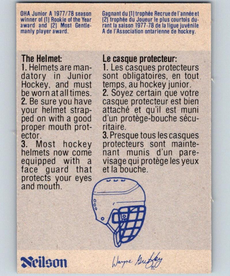 1982-83 Neilson's #8 Wayne Gretzky The Helmet NHL Hockey 03066