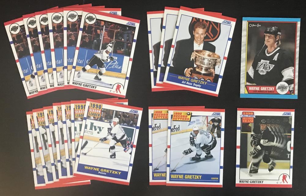 1989 to 1990 Score O-Pee-Chee Wayne Gretzky Card Lot of 20 - BV $52+ Image 1