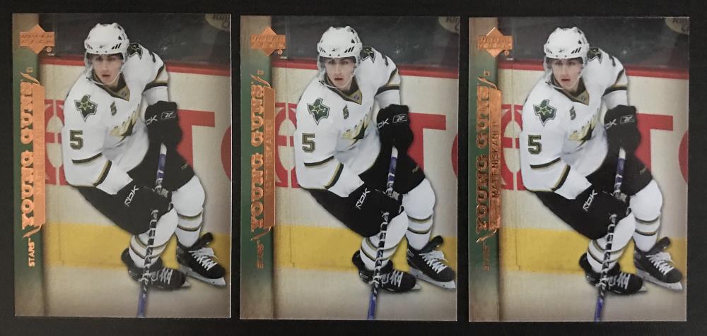 2007-08 Upper Deck #216 Matt Niskanen Young Guns YG Rookie RC Lot of 3