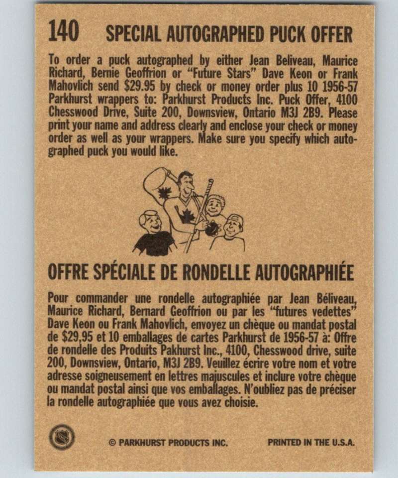 1994-95 Parkhurst Missing Link #140 Ted Lindsay Red Wings AS NHL Hockey