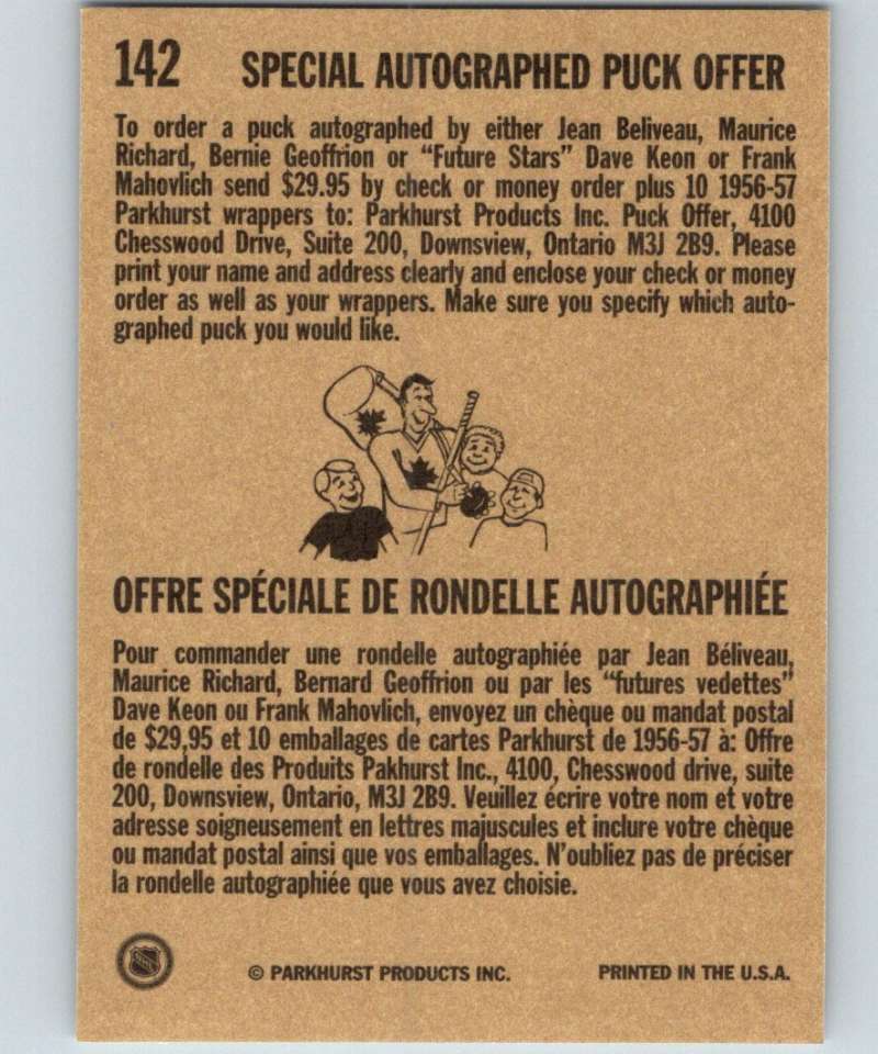 1994-95 Parkhurst Missing Link #142 Red Kelly Red Wings AS NHL Hockey