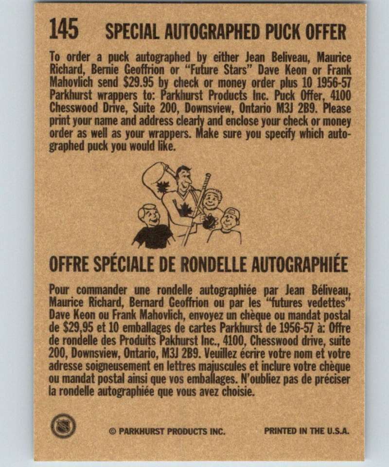 1994-95 Parkhurst Missing Link #145 Gordie Howe Red Wings AS NHL Hockey