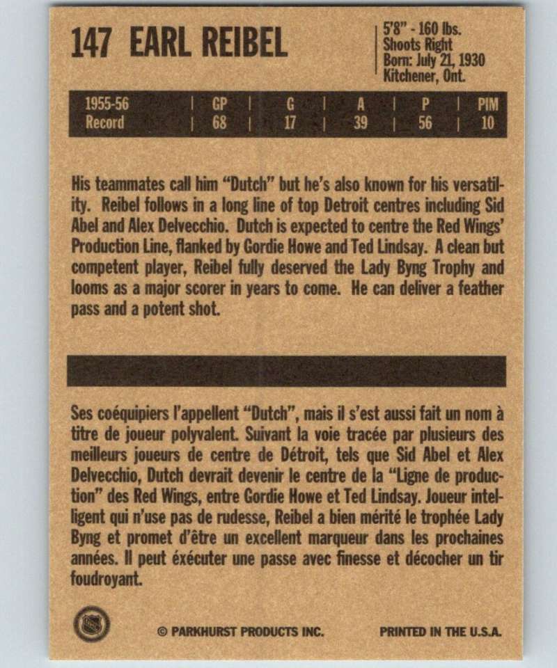 1994-95 Parkhurst Missing Link #147 Lady Byng Red Wings AW NHL Hockey