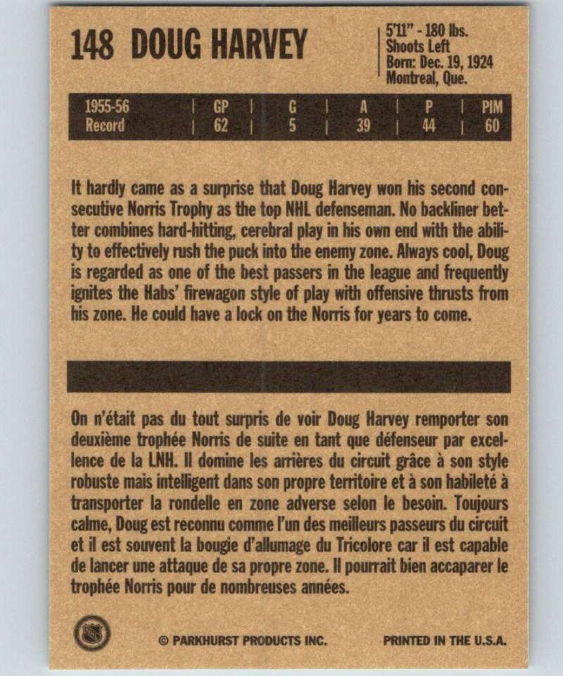 1994-95 Parkhurst Missing Link #148 Norris Canadiens AW NHL Hockey