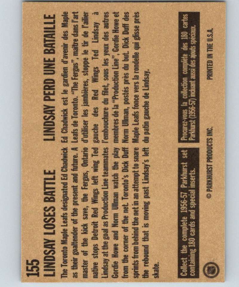 1994-95 Parkhurst Missing Link #155 Action Shot NHL Hockey