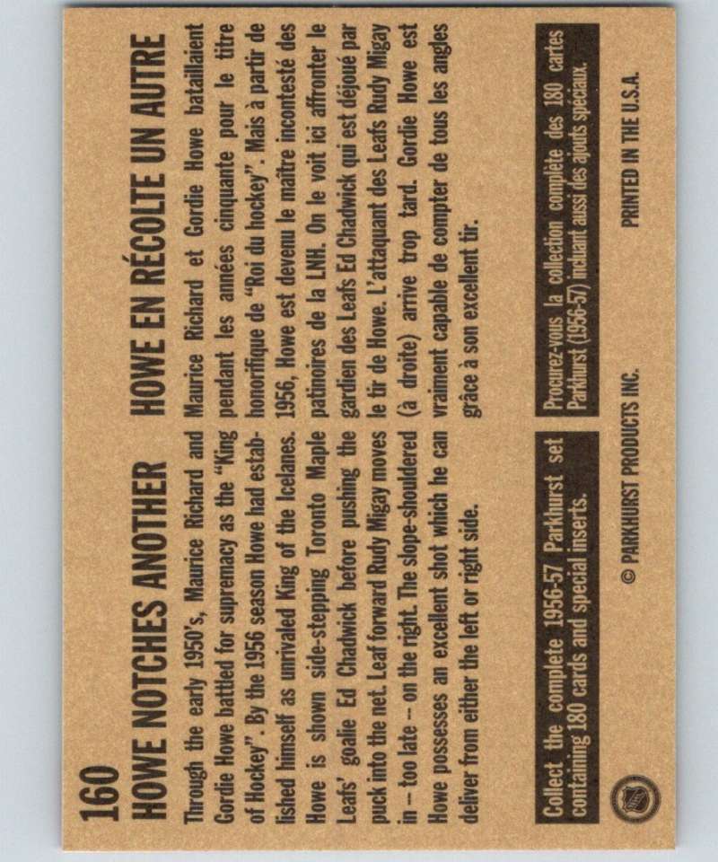 1994-95 Parkhurst Missing Link #160 Howe Notches Another NHL Hockey