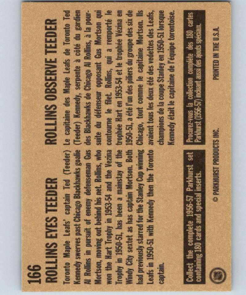 1994-95 Parkhurst Missing Link #166 Action Shot NHL Hockey