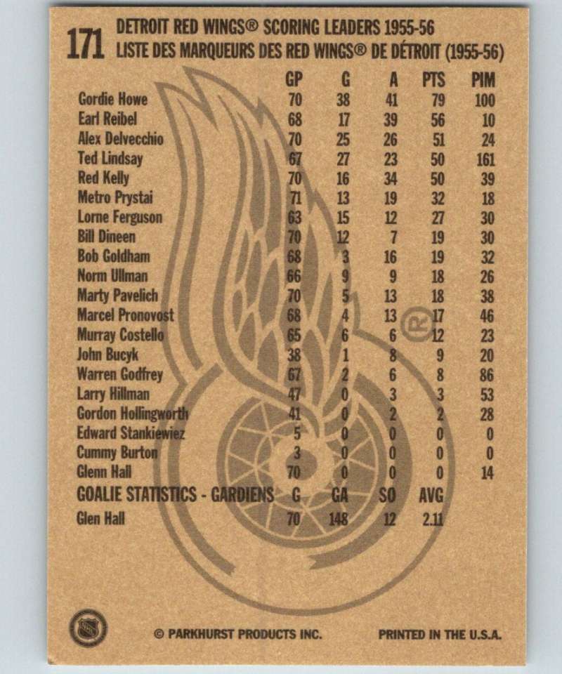 1994-95 Parkhurst Missing Link #171 Gordie Howe Red Wings SL NHL Hockey
