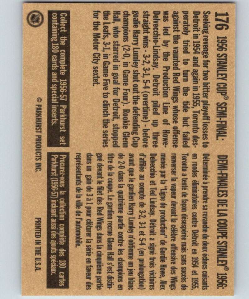 1994-95 Parkhurst Missing Link #176 Stanley Cup NHL Hockey
