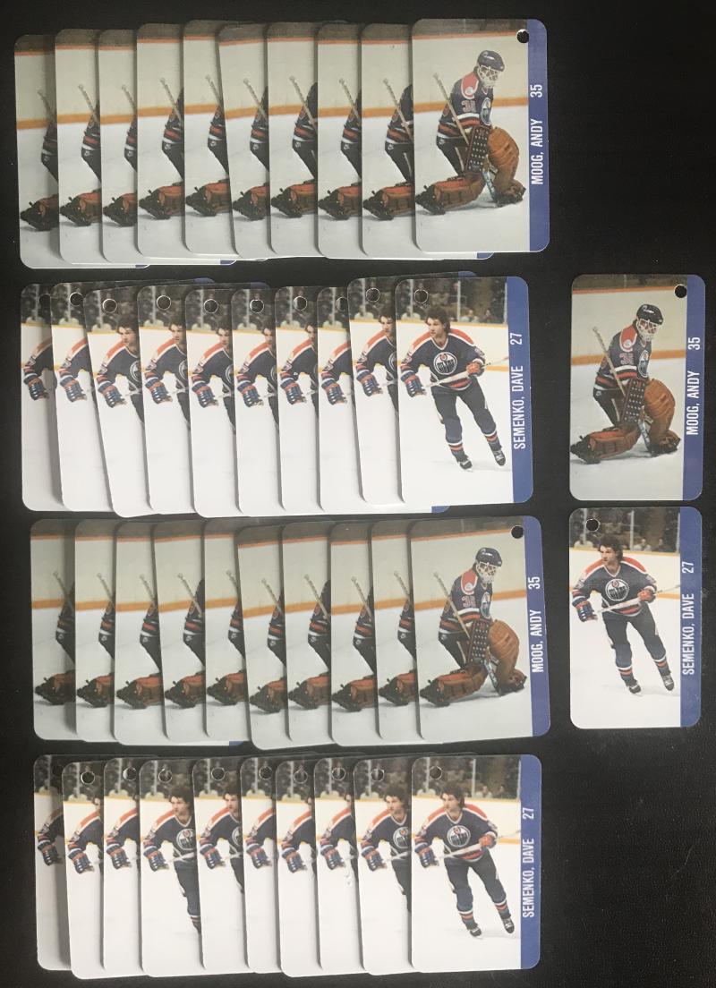 1983 Souhaits Renaissance Edmonton Oilers Semenko / Moog - Lot of 40 Image 1