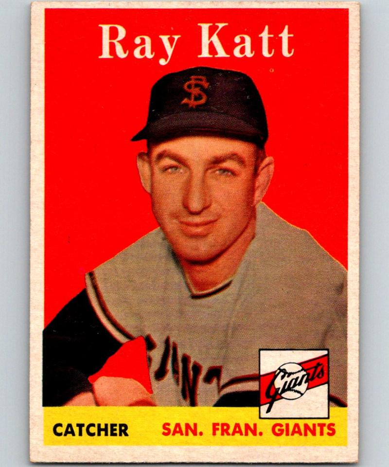 1958 Topps #284 Ray Katt Giants MLB Baseball Vintage