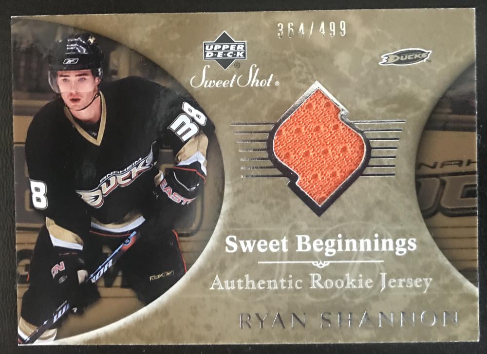 2006-07 Upper Deck Sweet Shot #102 Ryan Shannon RC Rookie 364/499 06783 Image 1