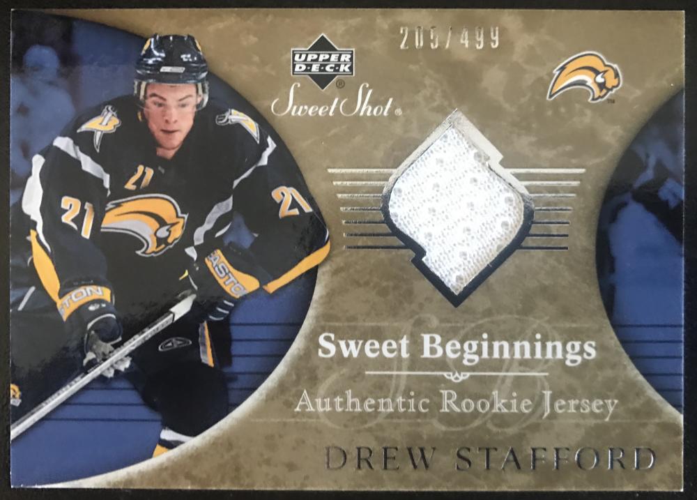 2006-07 Upper Deck Sweet Shot #109 Drew Stafford RC Rookie 205/499 06765 Image 1