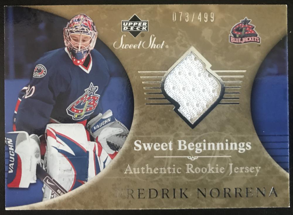 2006-07 Upper Deck Sweet Shot #118 Fredrik Norrena RC Rookie 73/499 06774 Image 1