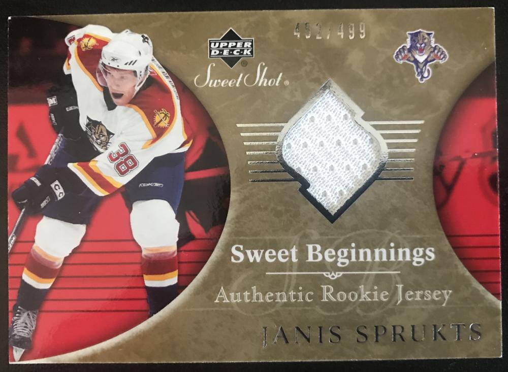 2006-07 Upper Deck Sweet Shot #126 Janis Sprukts RC Rookie 452/499 06782 Image 1