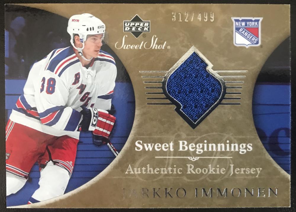2006-07 Upper Deck Sweet Shot #139 Jarkko Immonen RC Rookie 312/499 06795 Image 1