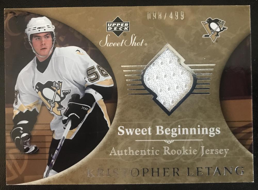2006-07 Upper Deck Sweet Shot #148 Kristopher Letang Rookie 98/499 06804
