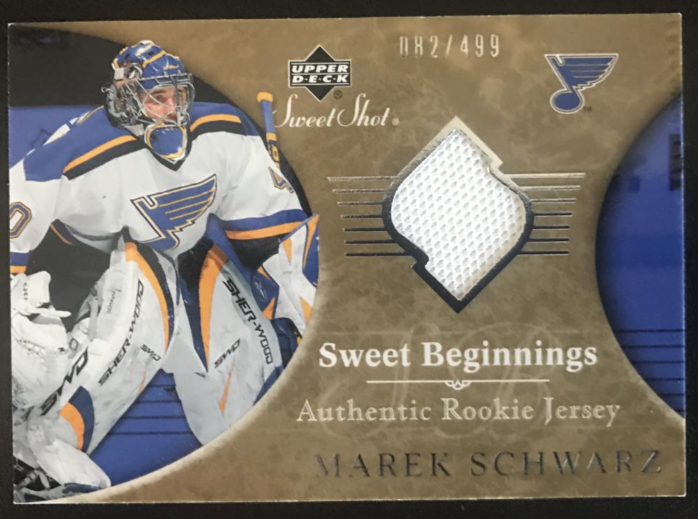2006-07 Upper Deck Sweet Shot #152 Marek Schwarz RC Rookie 82/499 06808
