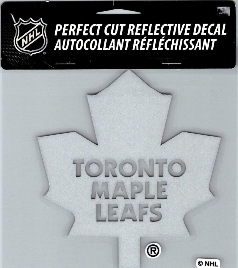 (HCW) Toronto Maple Leafs Perfect Cut WHITE 6"x6" NHL Licensed Decal Sticker Image 1
