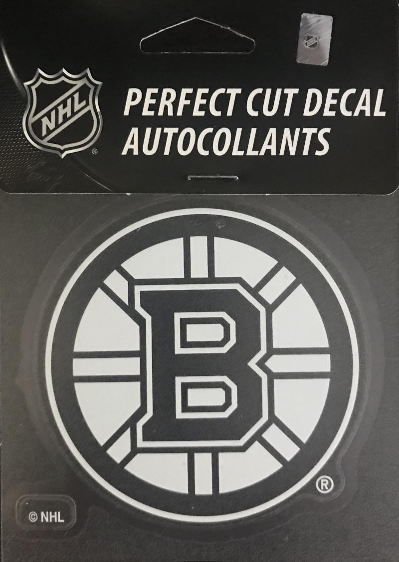 Boston Bruins Perfect Cut WHITE 4"x4" Decal Sticker