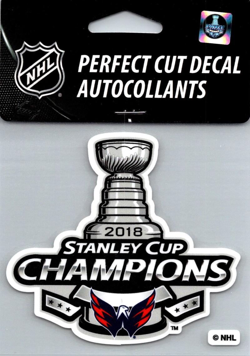 Washing Capitals 2018 Champ's Perfect Cut 4"x4" Decal Sticker