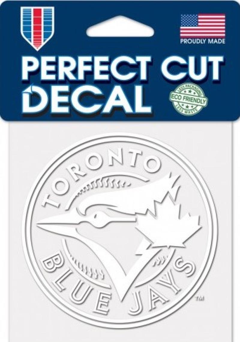 Toronto Blue Jays Perfect Cut WHITE 4"x4" MLB Decal Sticker