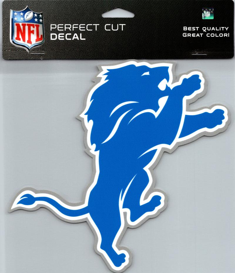 Detroit Lions Perfect Cut 8"x8" Large Licensed NFL Decal Sticker Image 1