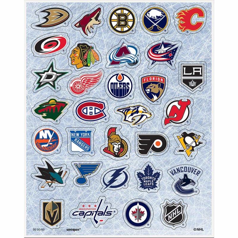 Logo Sticker Sheet 5"x6" - 32 Logos - 1 Sheet - All 31 Teams +