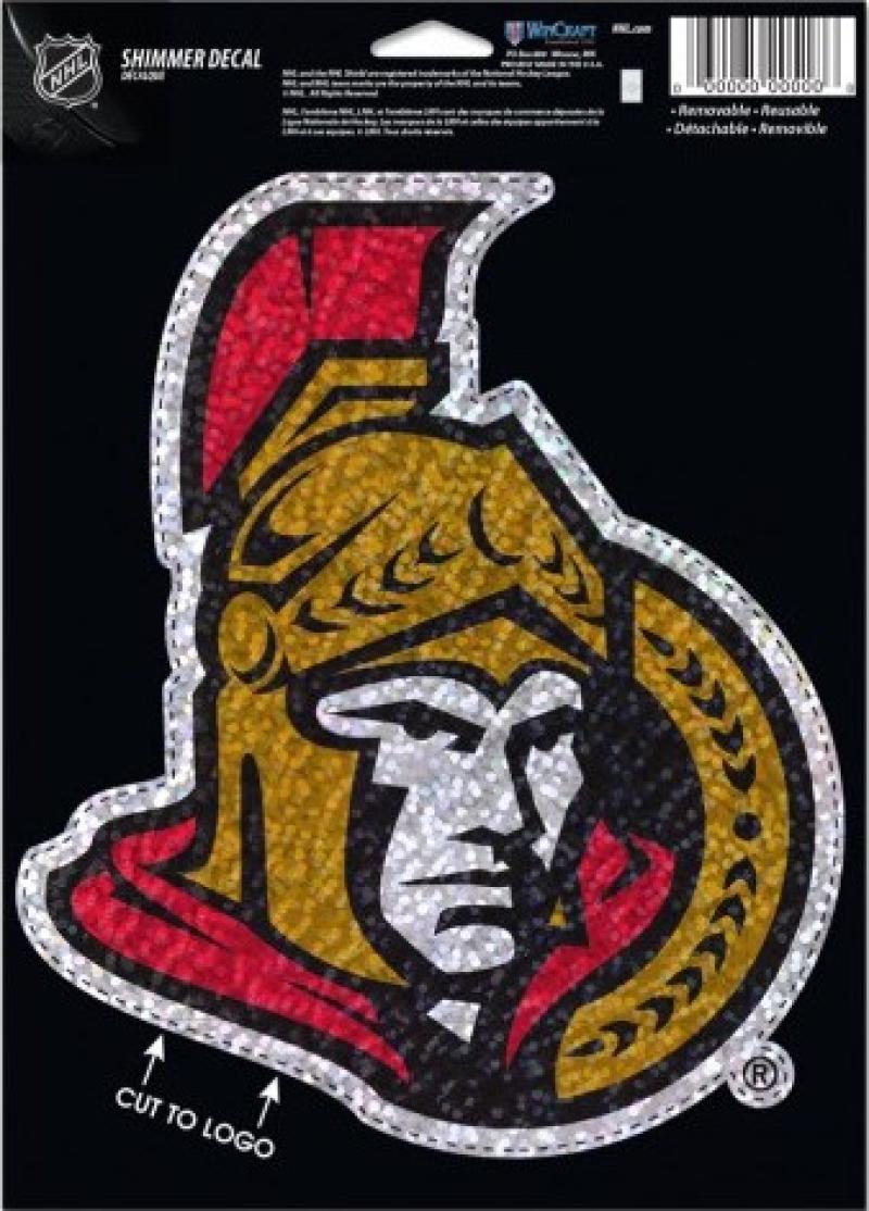 Ottawa Senators Holographic Shimmer 5"x7" Perfect Cut Sticker Decal